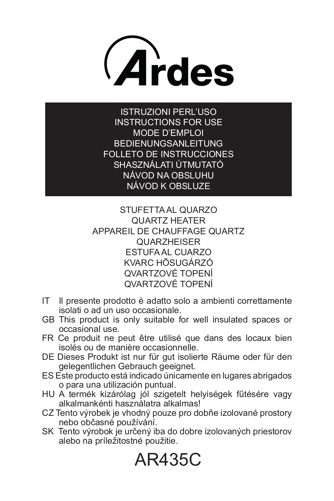 Ardes AR435C User guide