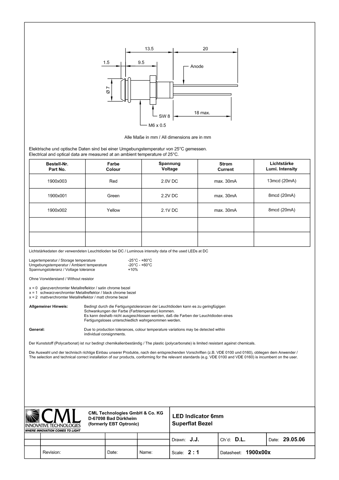CML TECHNOLOGIES KIN 19000002 Datasheet - ManualMachine.com