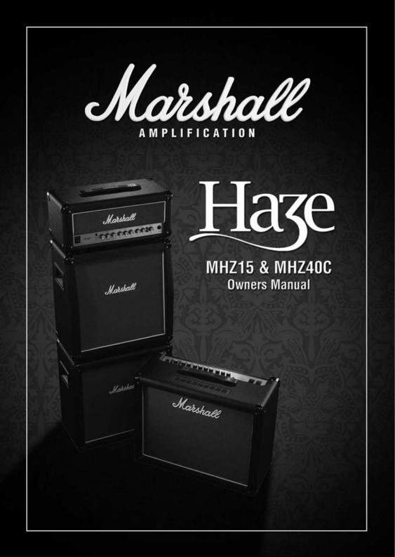 Marshall MHZ40C, MHZ15 OWNER’S MANUAL