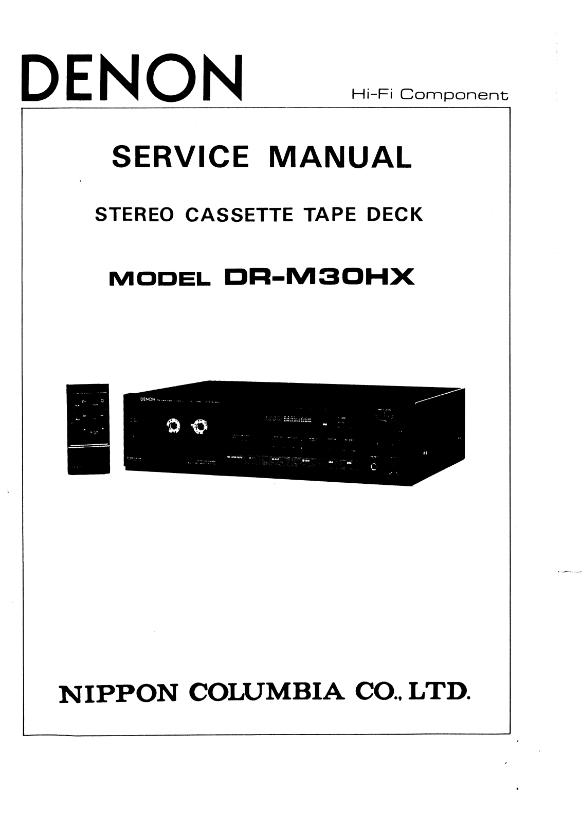 Denon DR-M30HX Service Manual