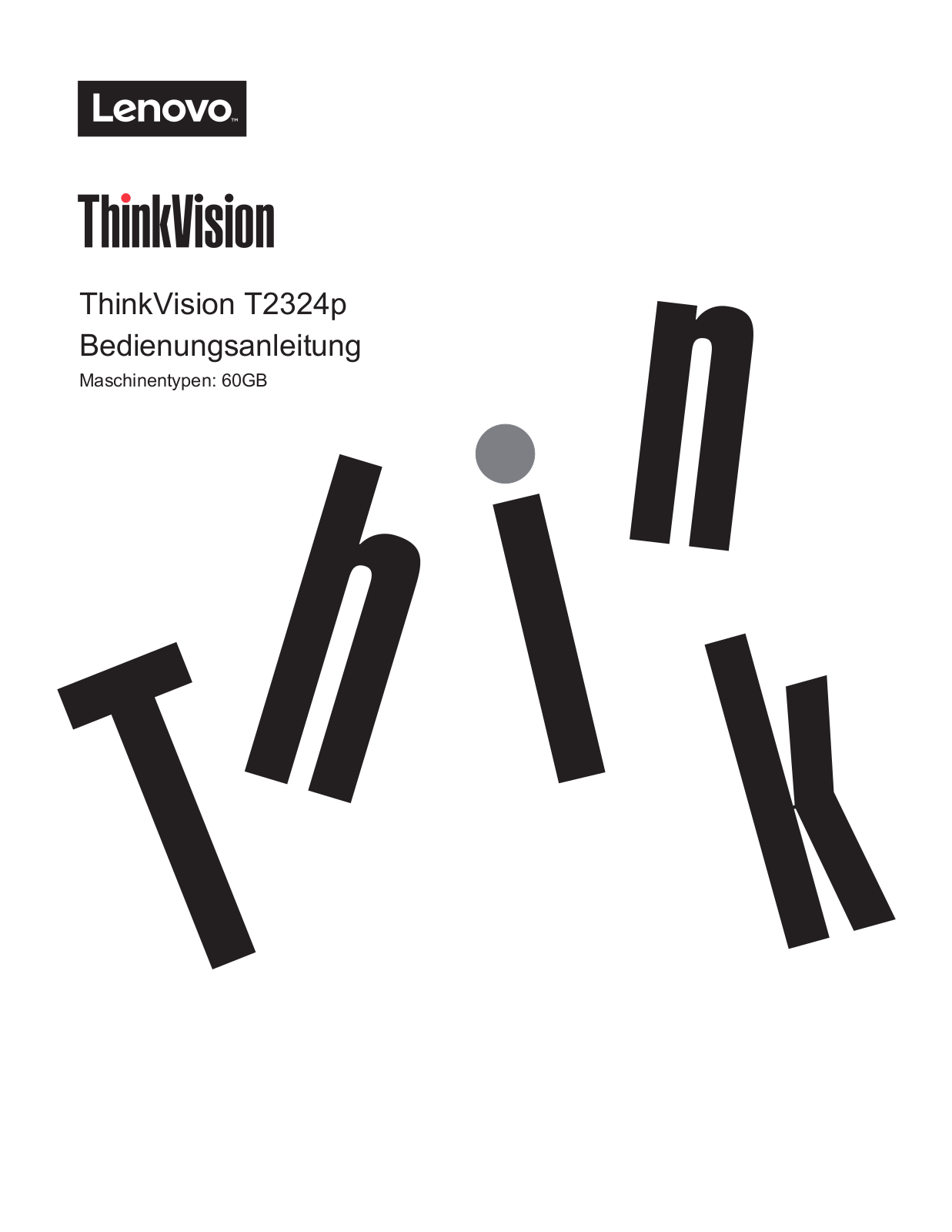 Lenovo ThinkVision T2324p User guide