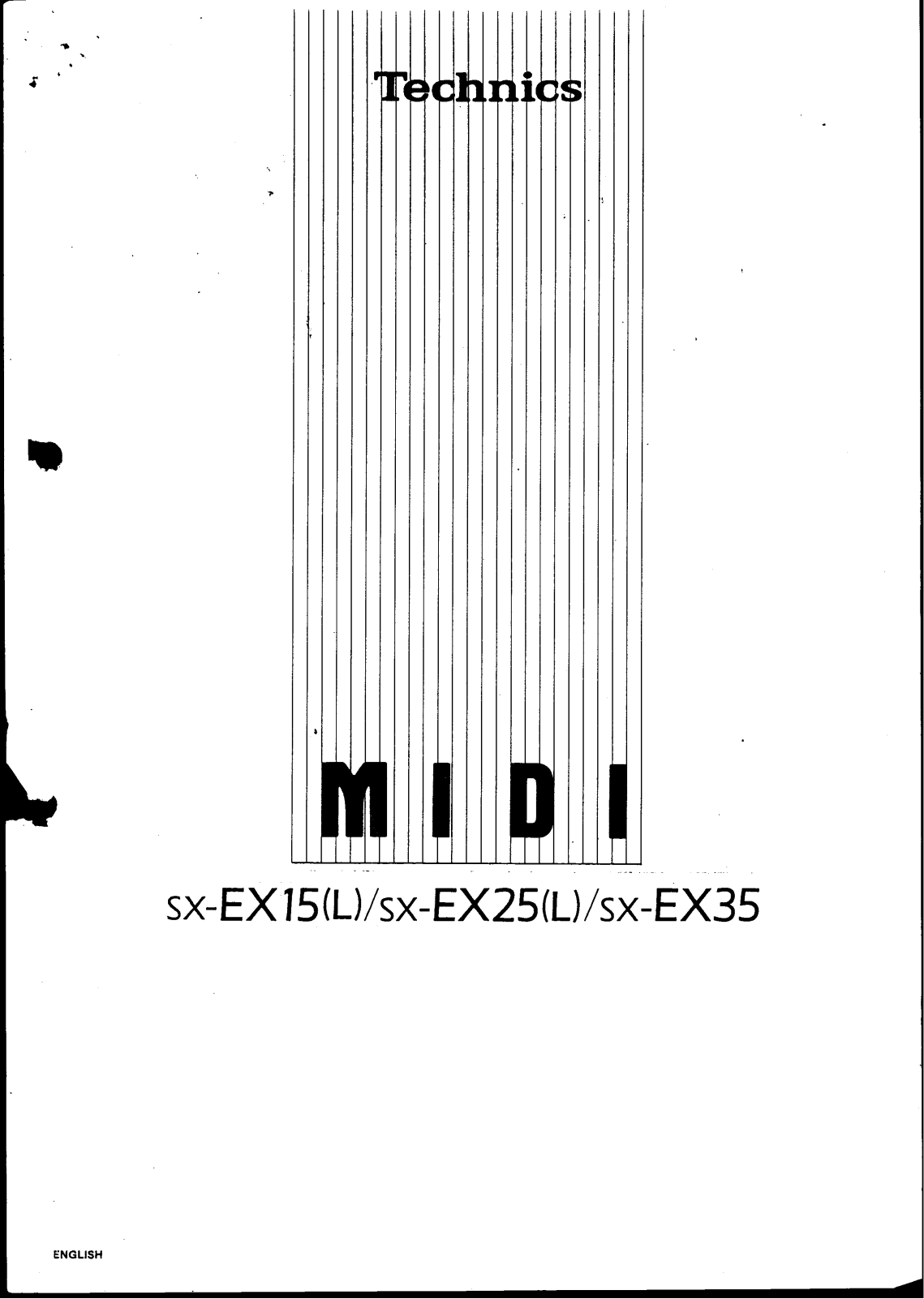 Technics SX-EX15, SX-EX25, SX-EX35 User Manual