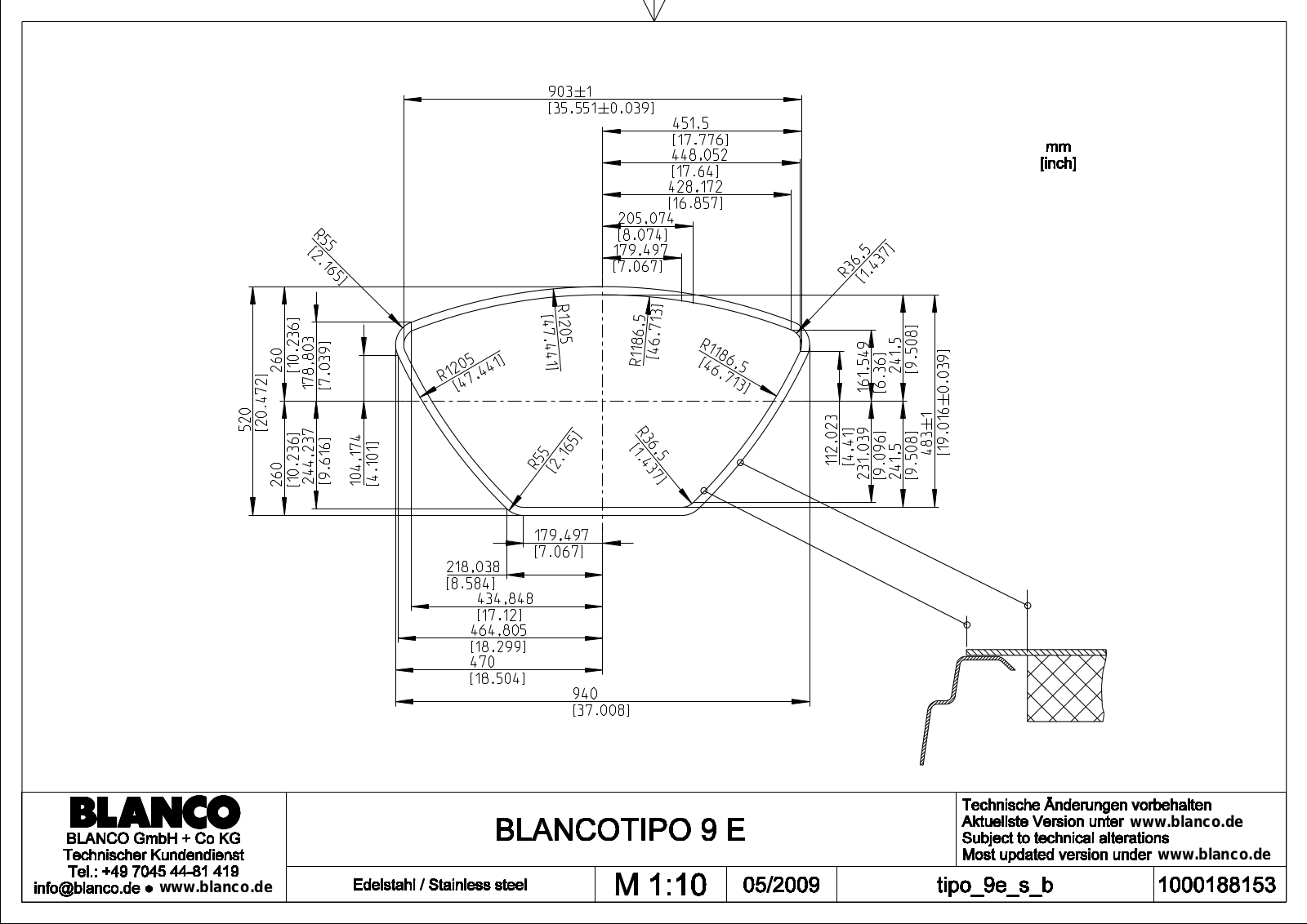 Blanco Tipo 9E User Manual