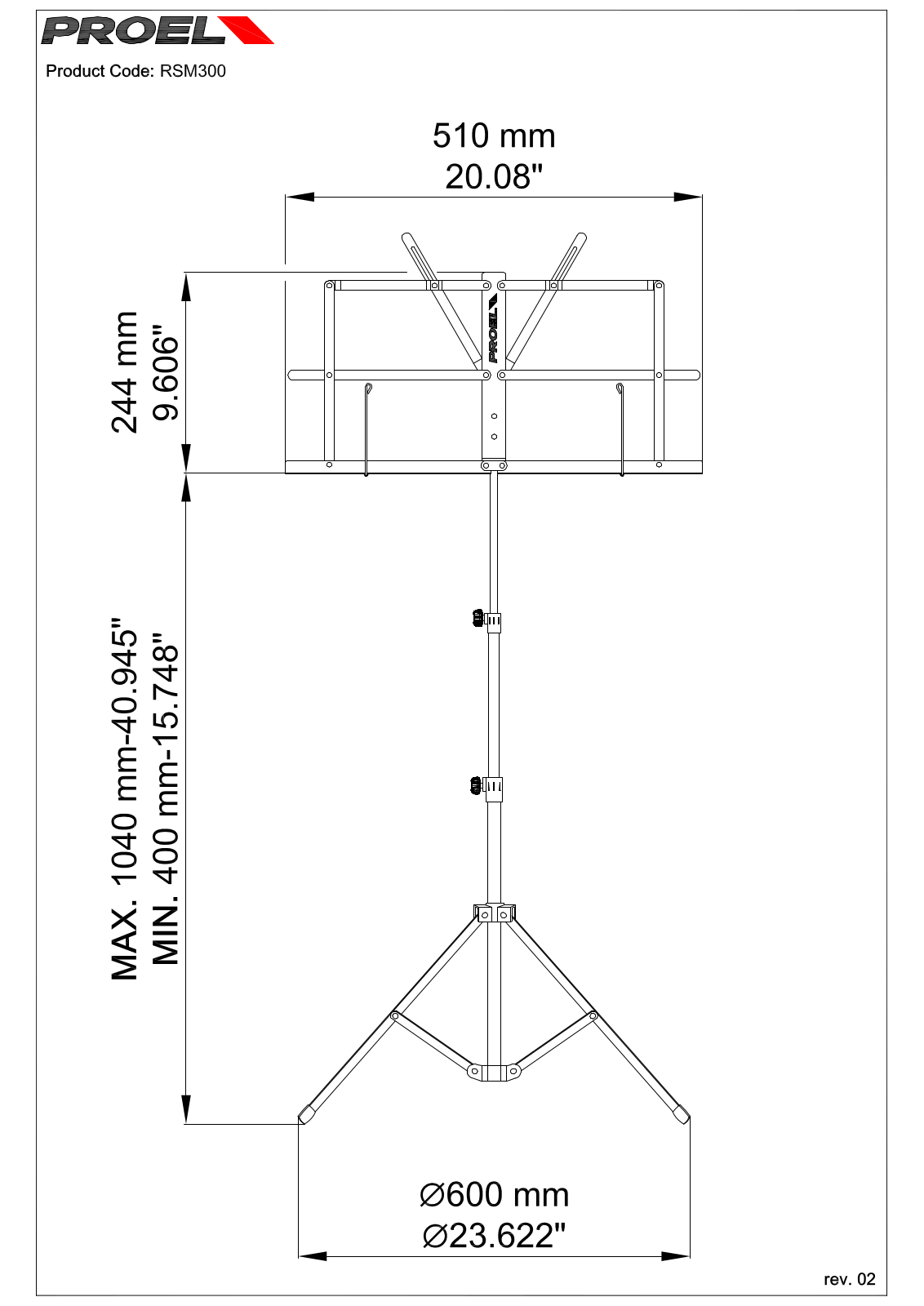 Proel RSM300 Drawing