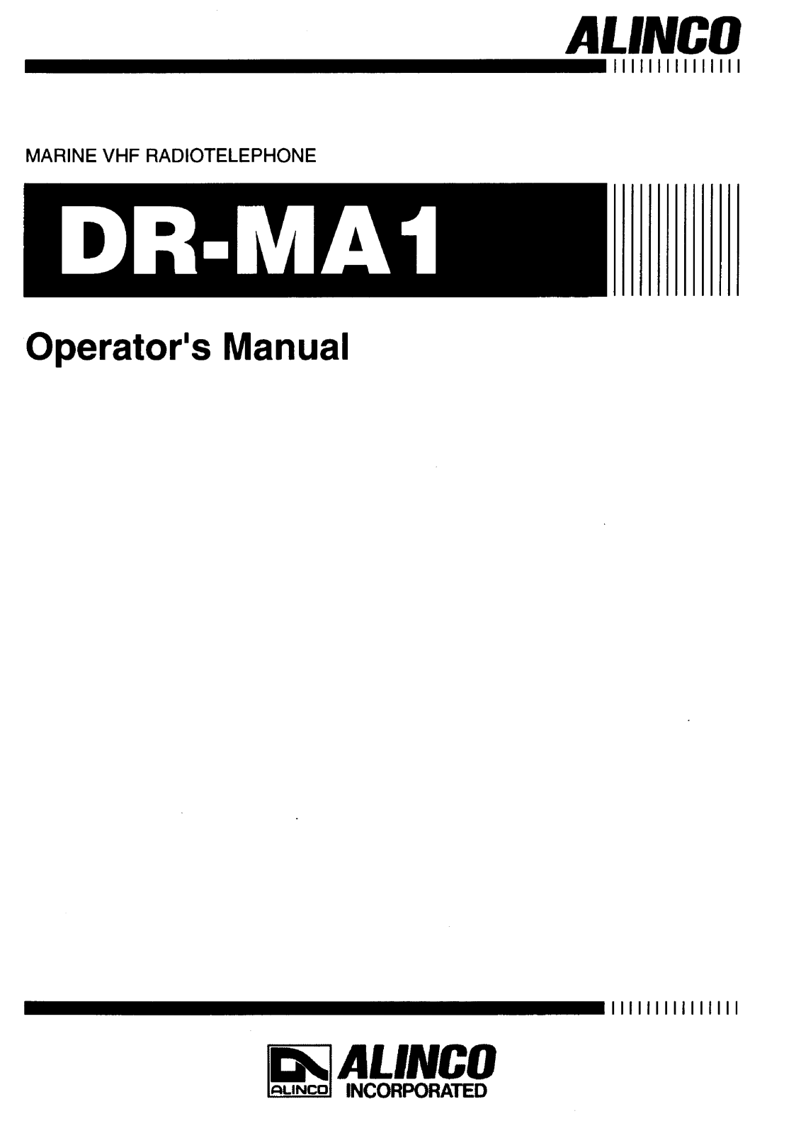 Alinco DR-MA1 User Manual