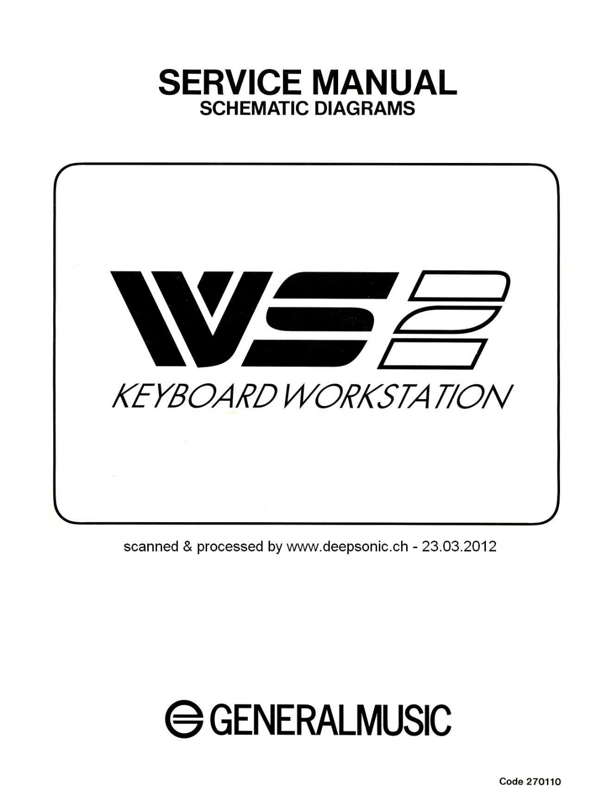 General Music WS-2 Schematic