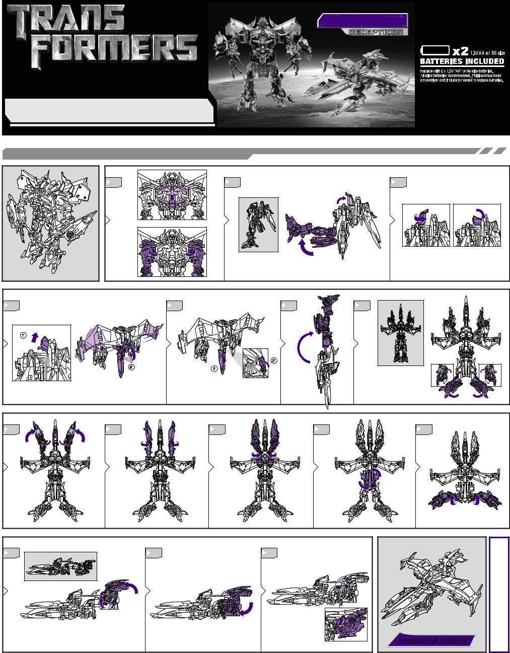 HASBRO Transformers Decepticon Megatron User Manual