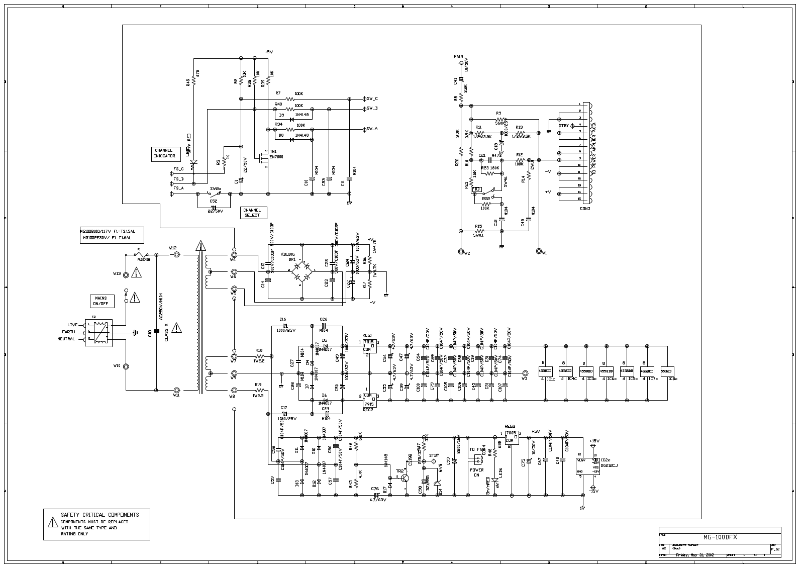 Marshall mg100dfx Schematic - ManualMachine.com