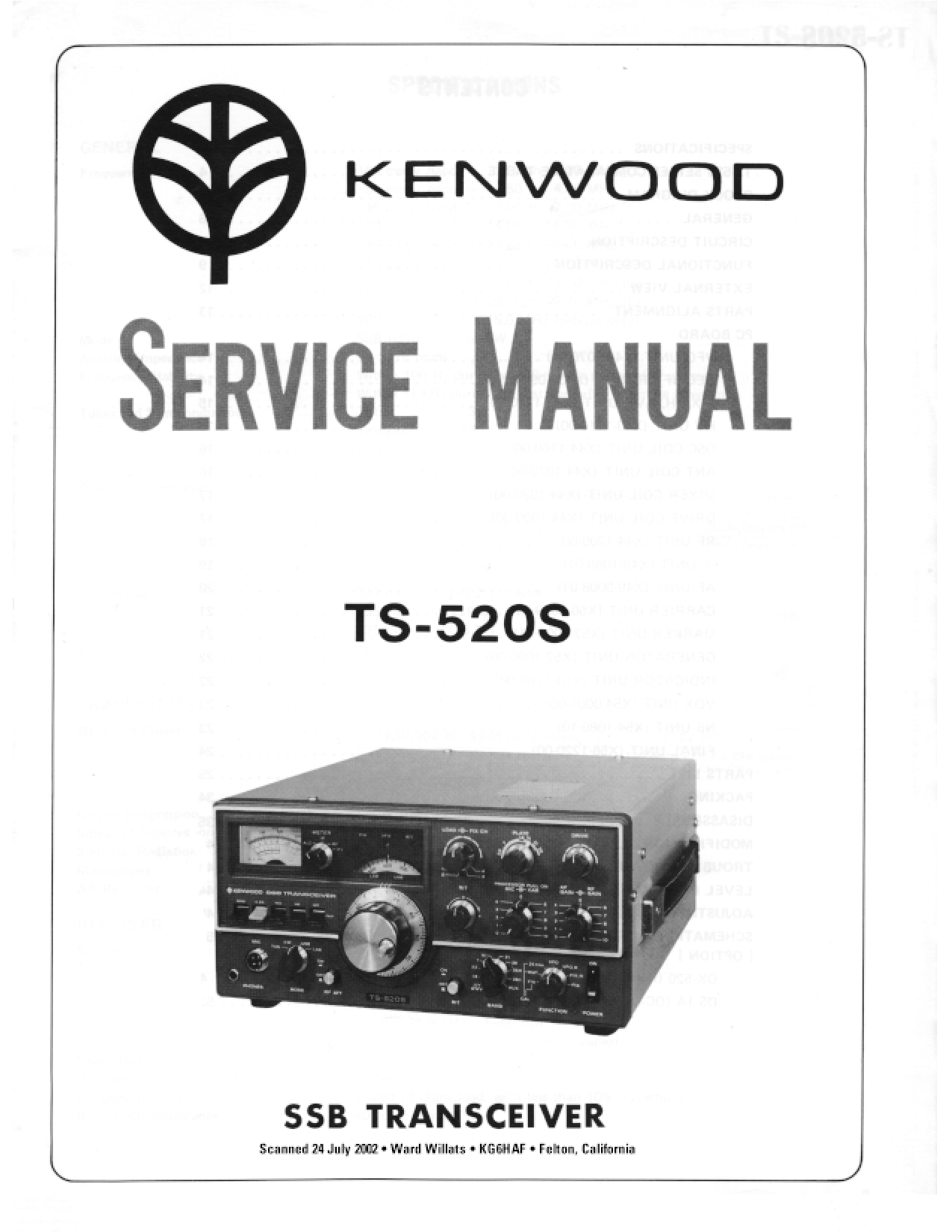 Kenwood TS-520-S User Manual