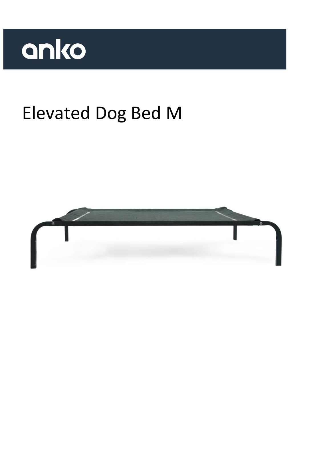 Anko Elevated Dog Bed M User manual