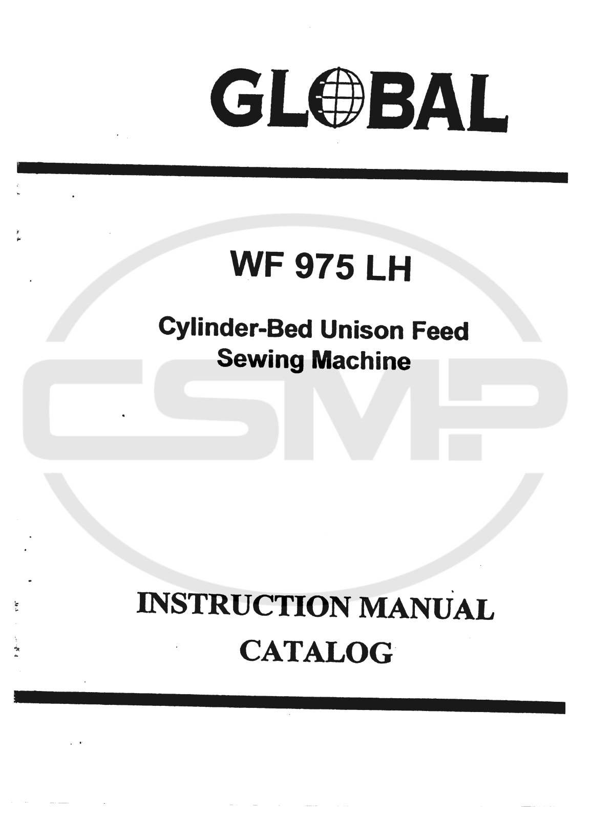 Global WD-975LH Parts Book