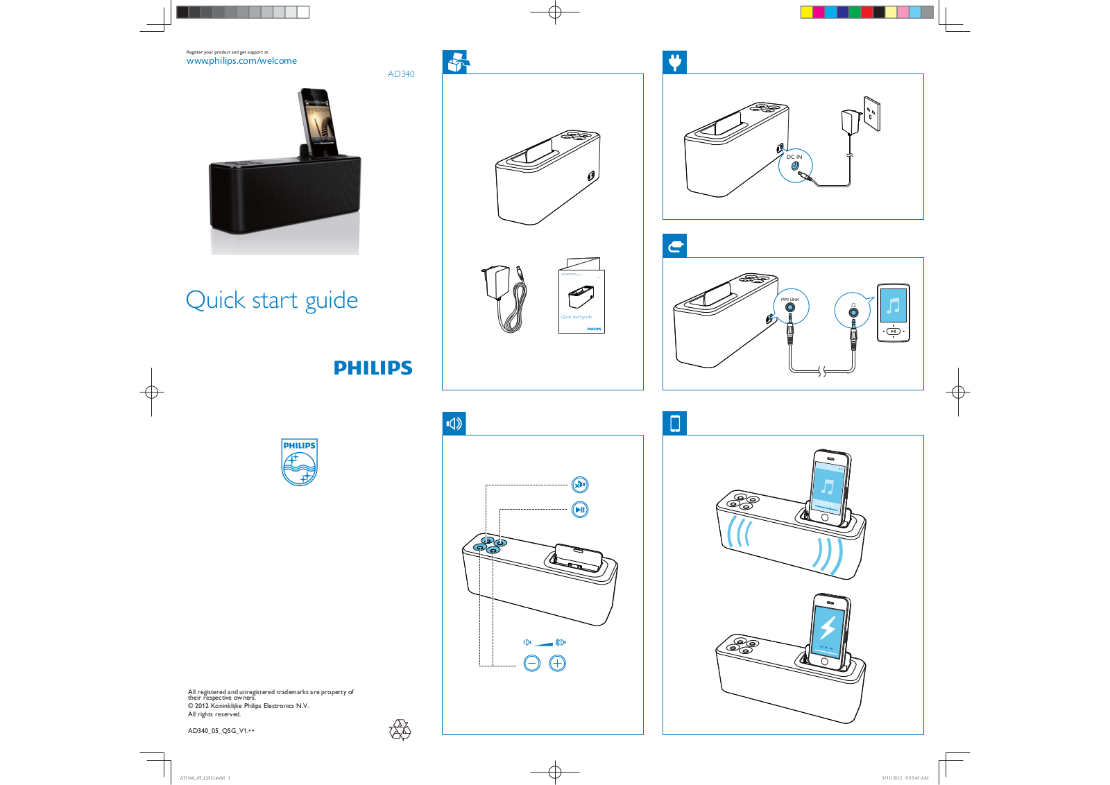 Philips AD340 Quick start guide