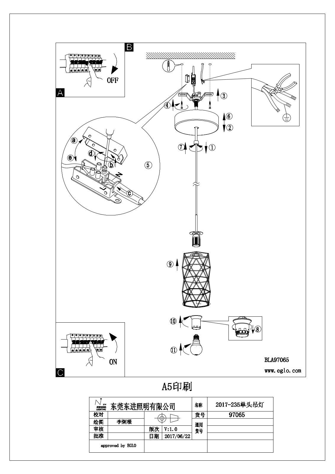 Eglo 97065 User manual