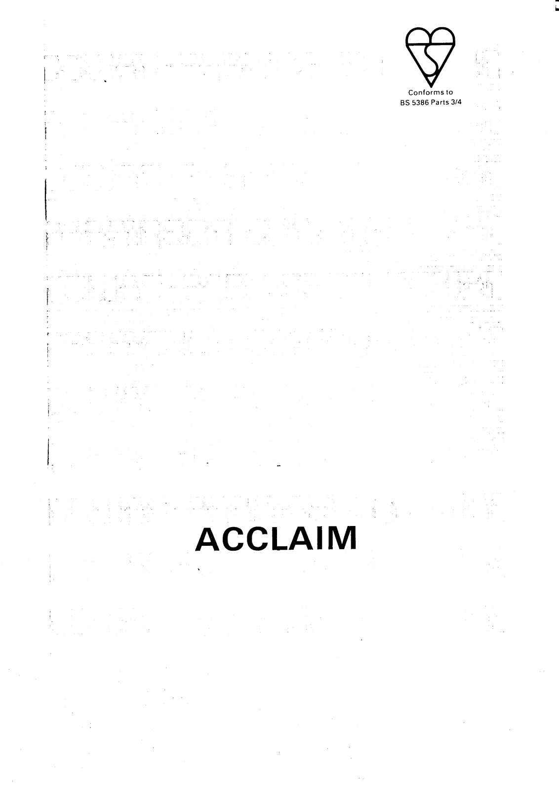 Parkinson Cowan 1147750Z   Acclaim, 1147750   Acclaim User Manual