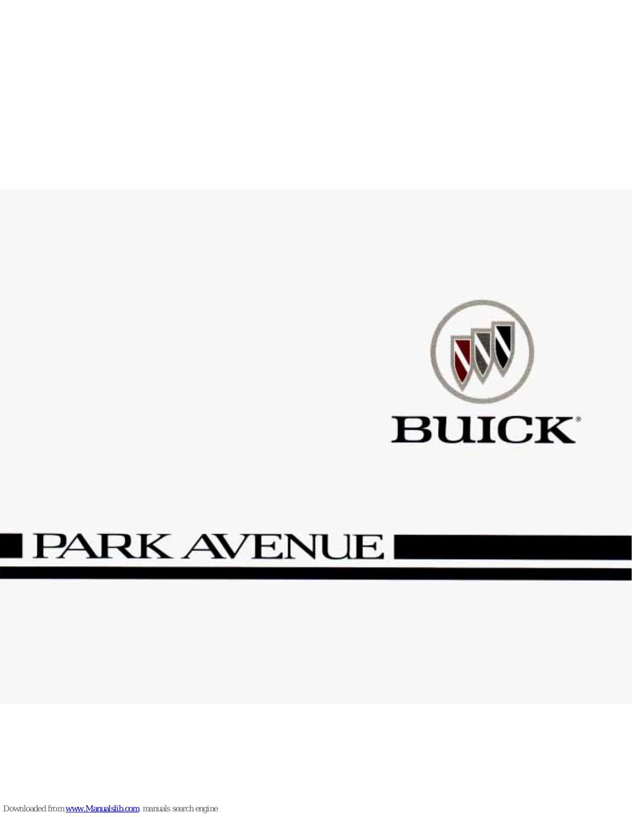 Buick 1996 Park Avenue User Manual