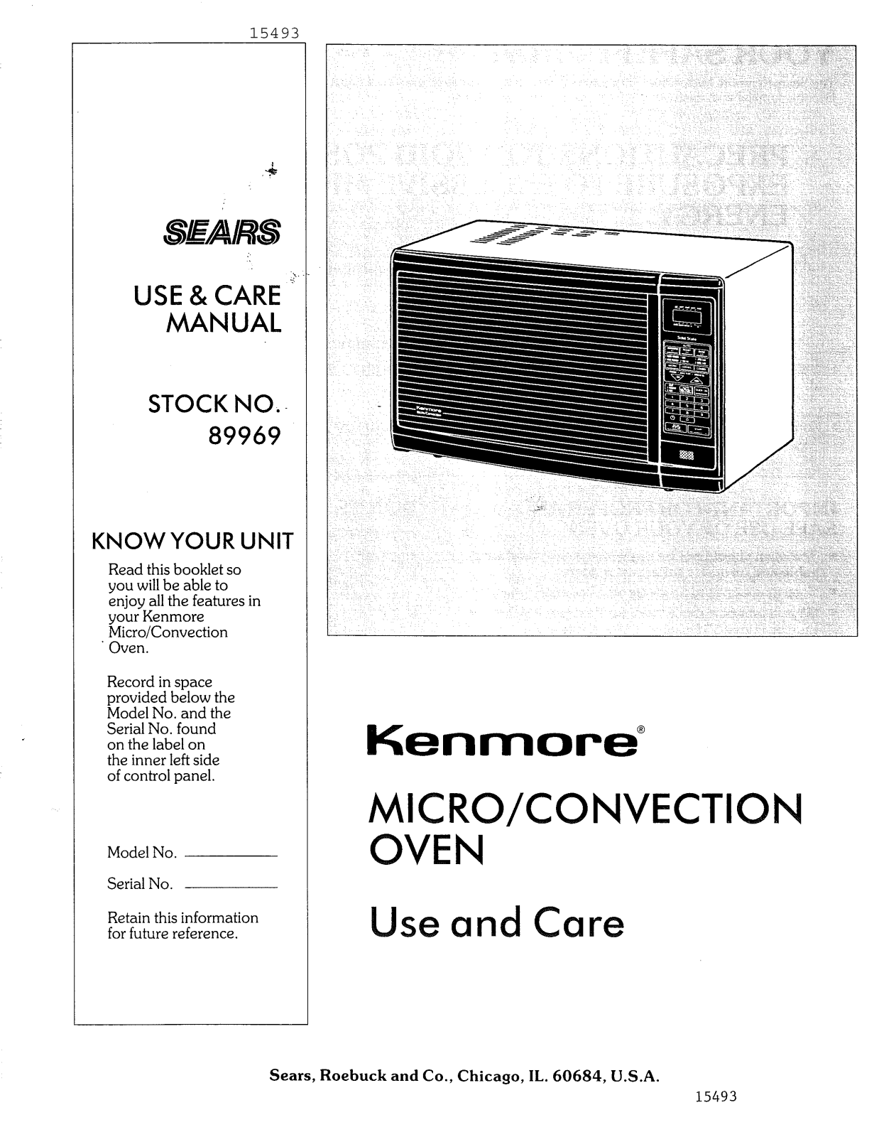 Kenmore 5648996990 Owner’s Manual
