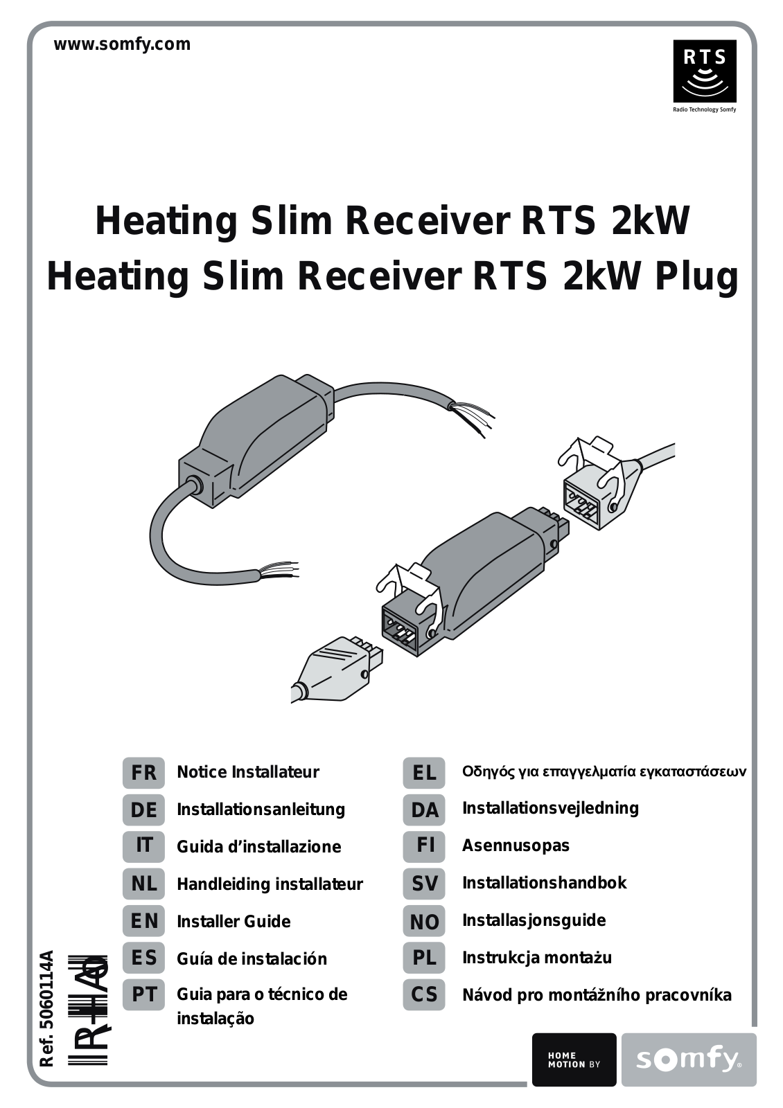 SOMFY RTS 2kW, RTS 2kW Plug Installer's Manual