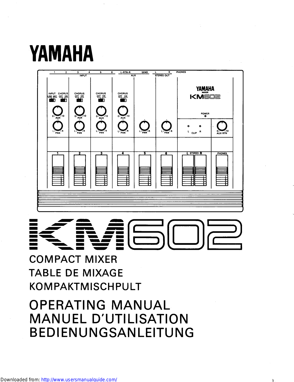 Yamaha Audio KM602 User Manual