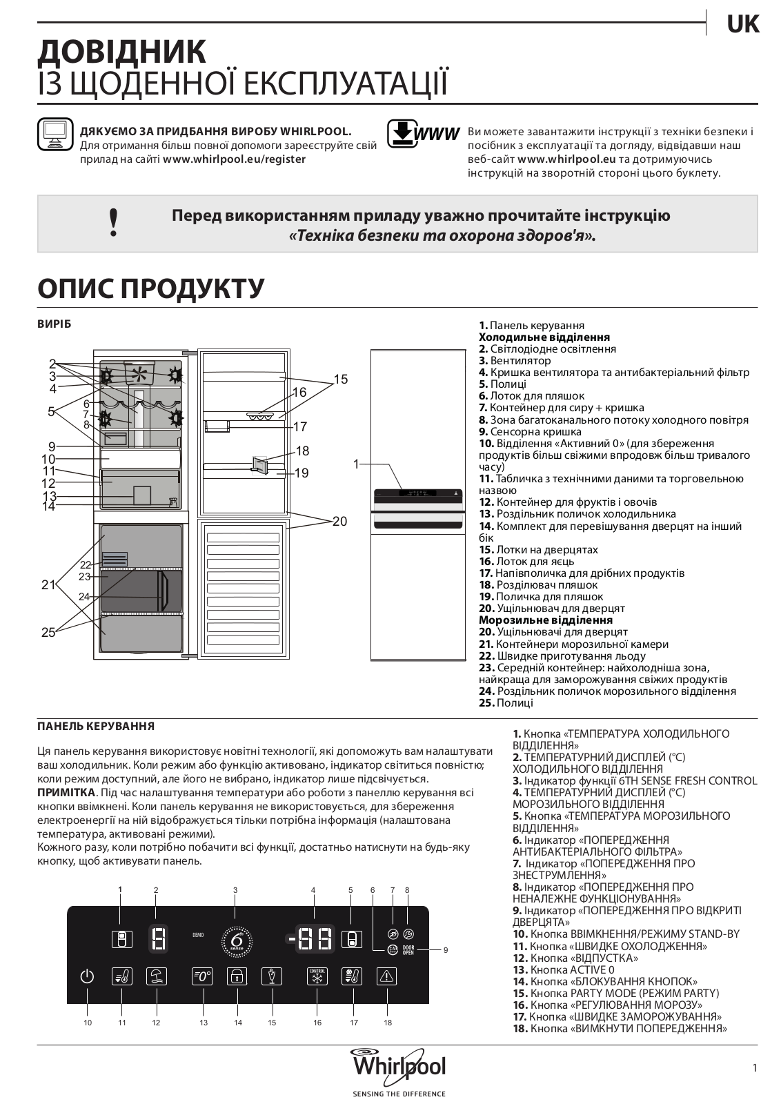 WHIRLPOOL BSNF 8893 PB Daily Reference Guide