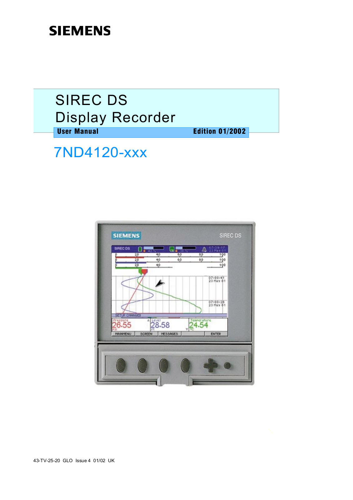 Siemens SIREC DS 7ND4120 Series User Manual