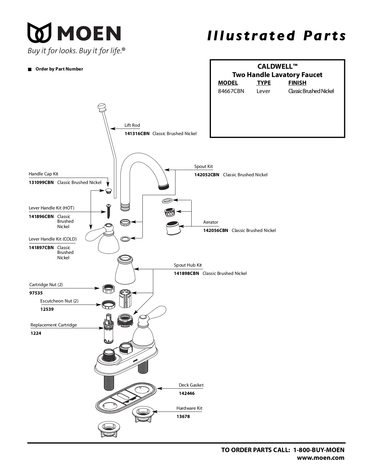 Moen 84667CBN User Manual