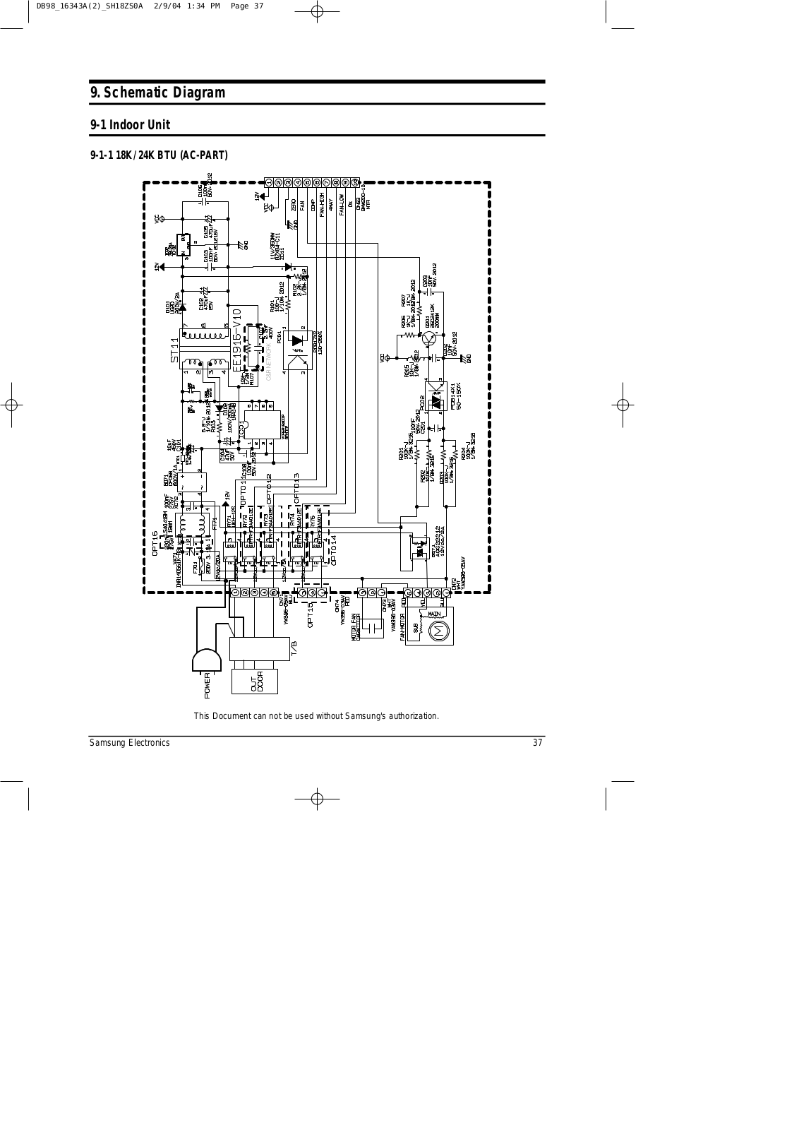 SAMSUNG SH24ZS6A Schematic Diagram