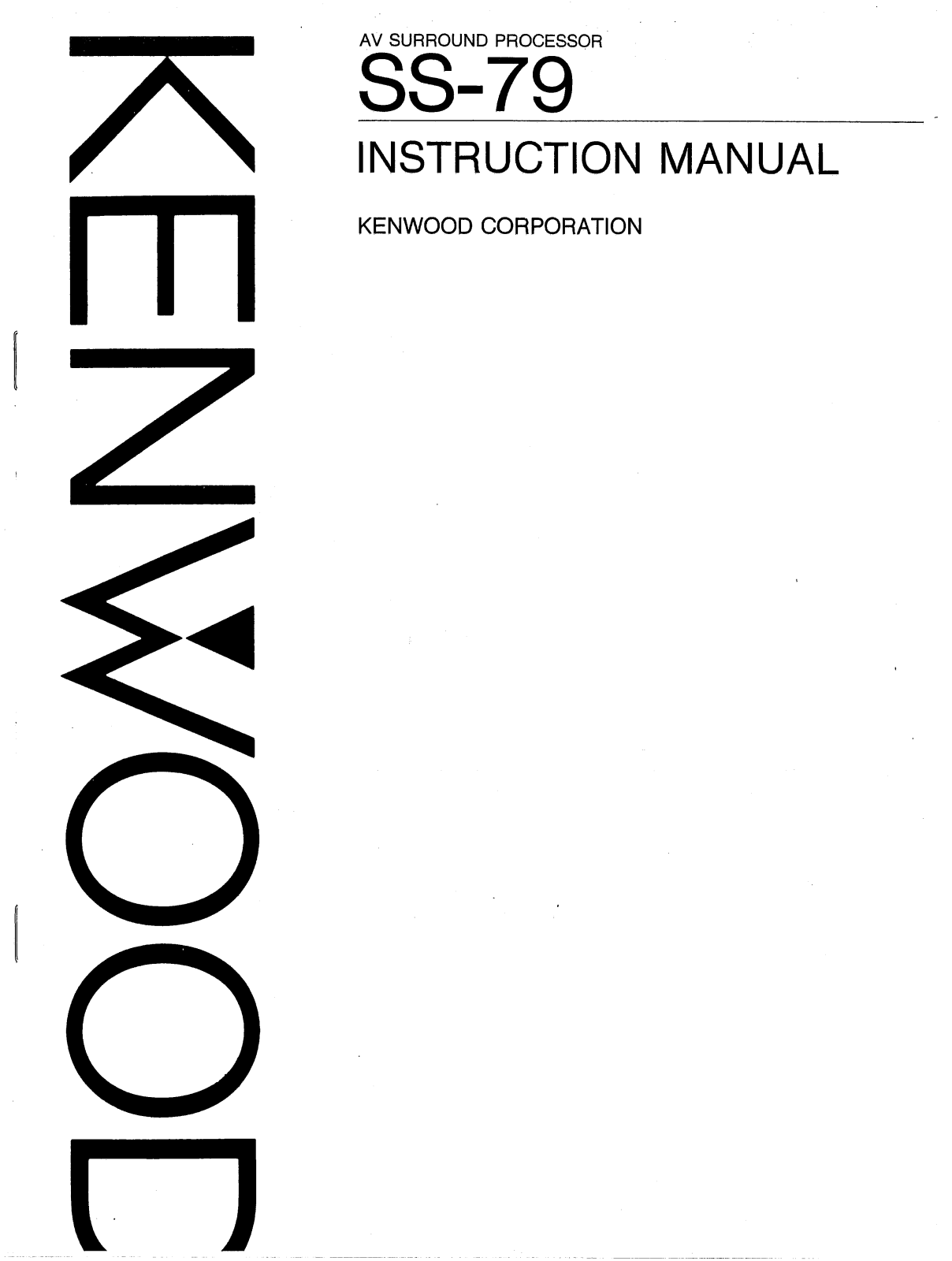 Kenwood SS-79 Instruction Manual