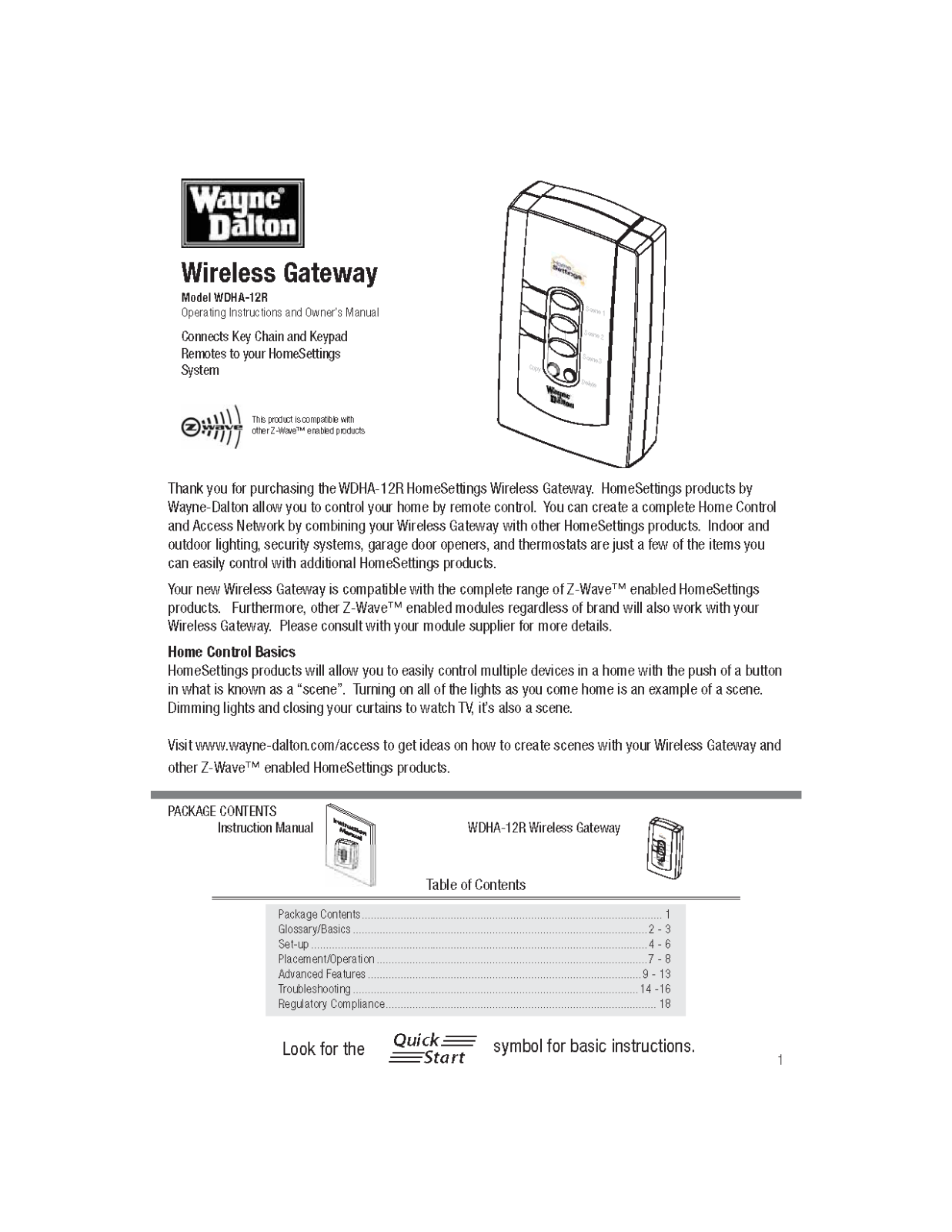 Wayne-Dalton WDHA-12R User Manual