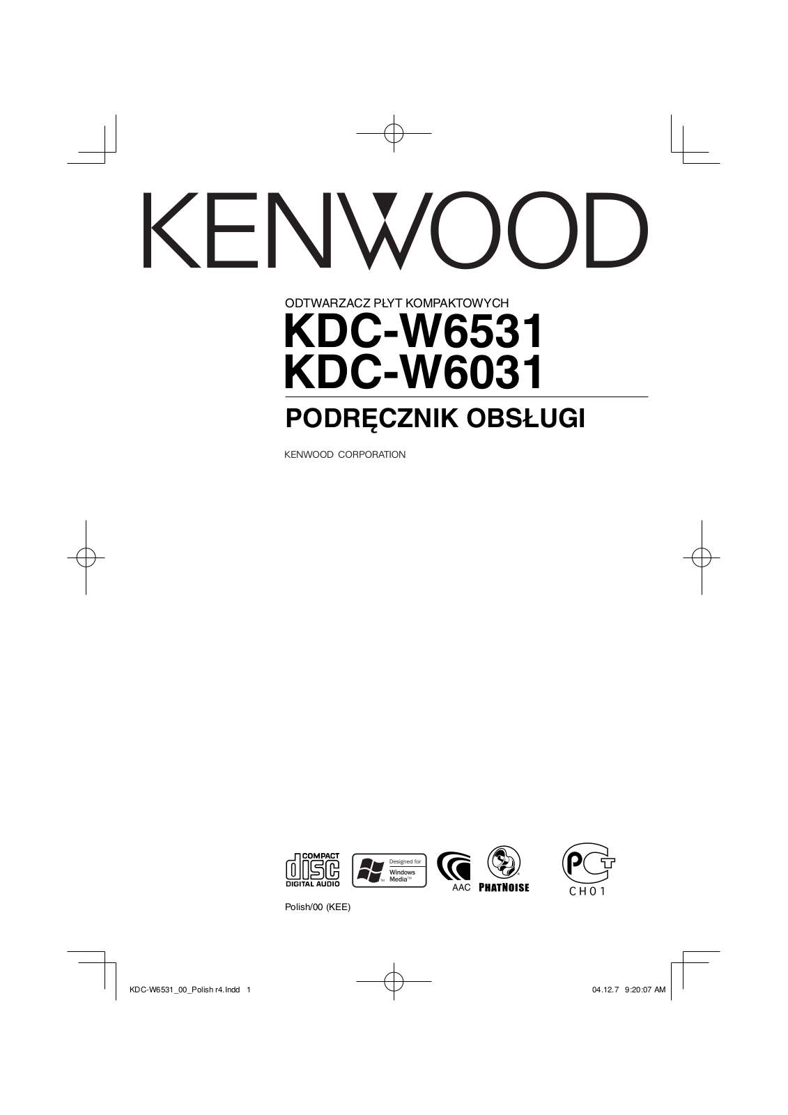 Kenwood KDC-W6531, KDC-W6031 User Manual