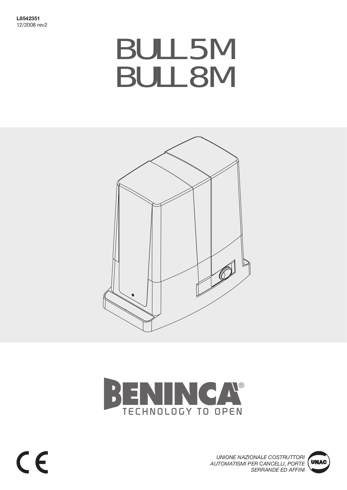 Beninca BULL 5M, BULL 8M, BULL 424, BULL 624 User Manual