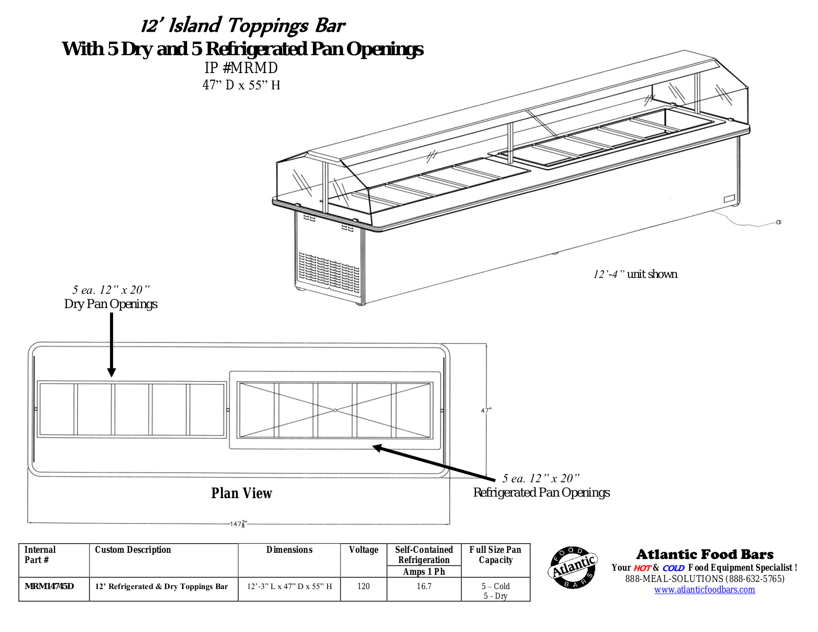 Atlantic Food Bar MRM14745D User Manual