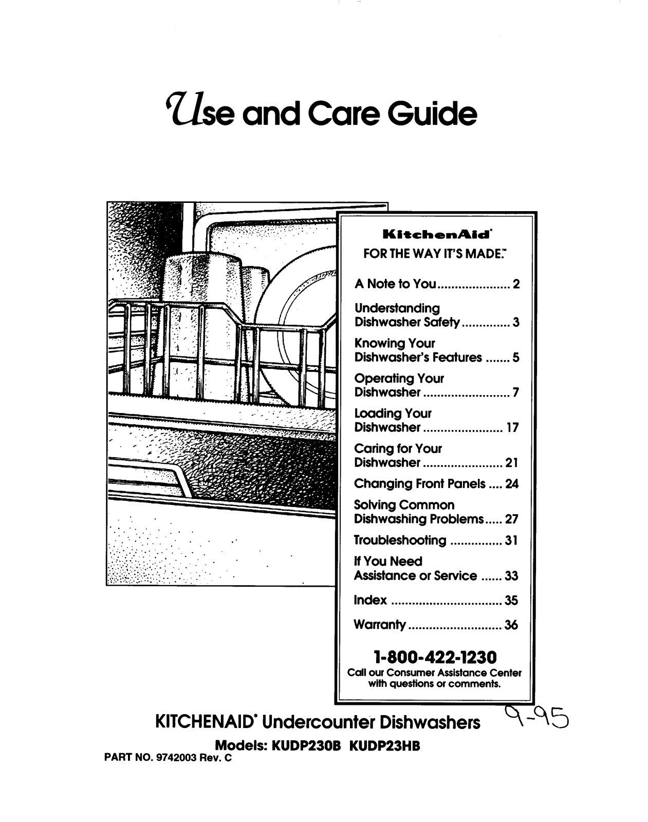 KitchenAid KUDP230B, KUDP23HB Owner's Manual