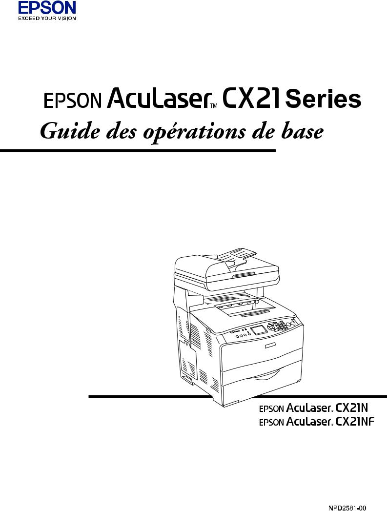 Epson ACULASER CX21 Operations Manual