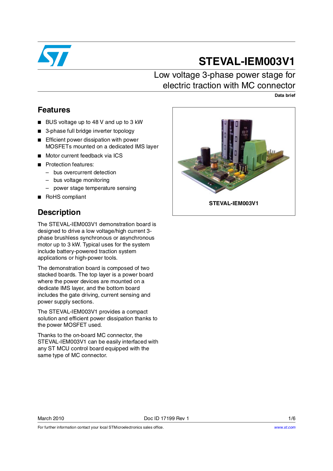 ST IEM003V1 User Manual