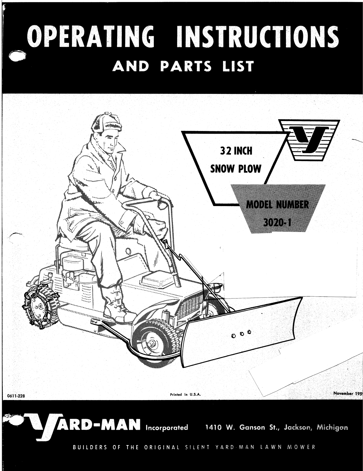yard-man 3020-1 owners Manual