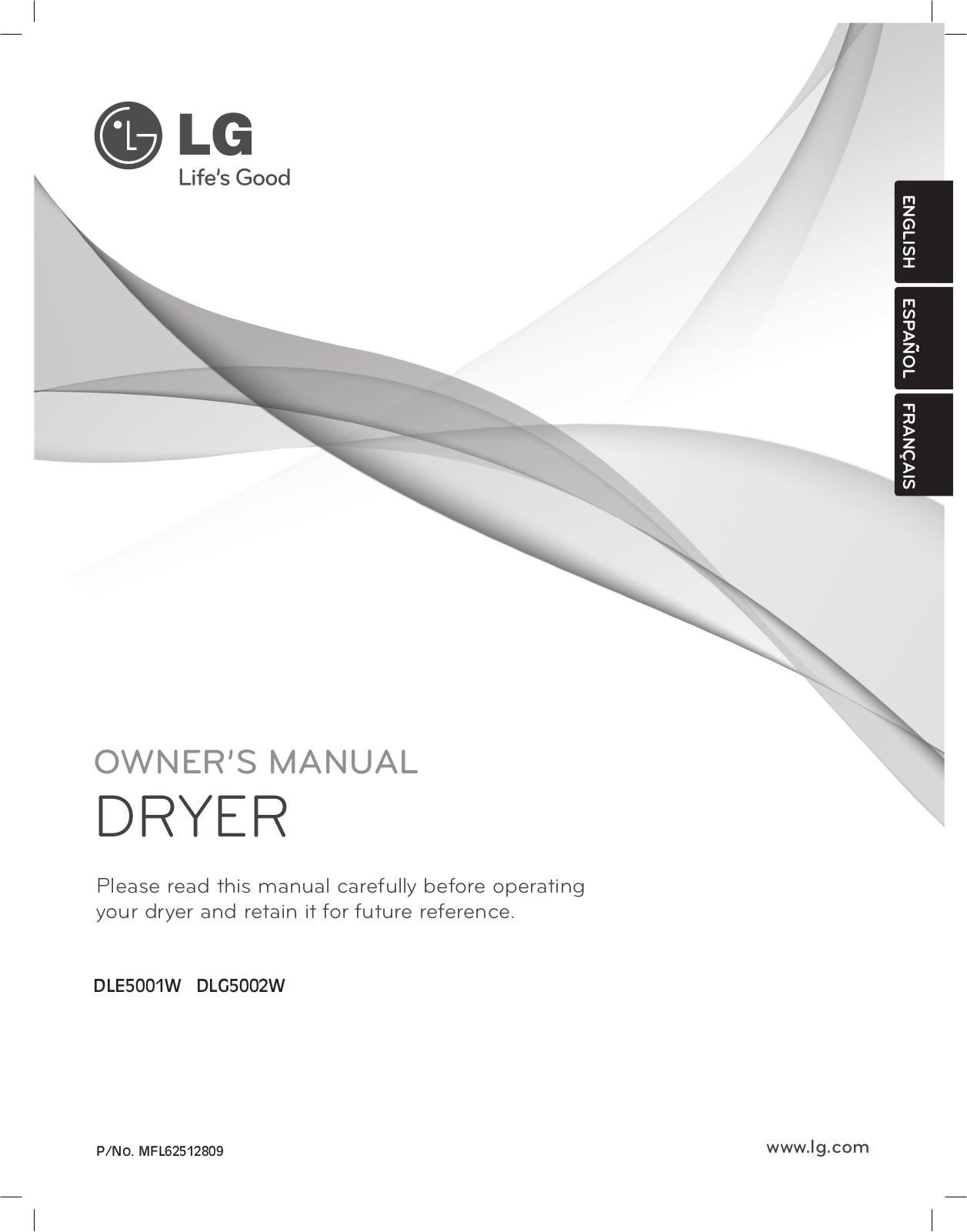 LG DLG5002W User Manual