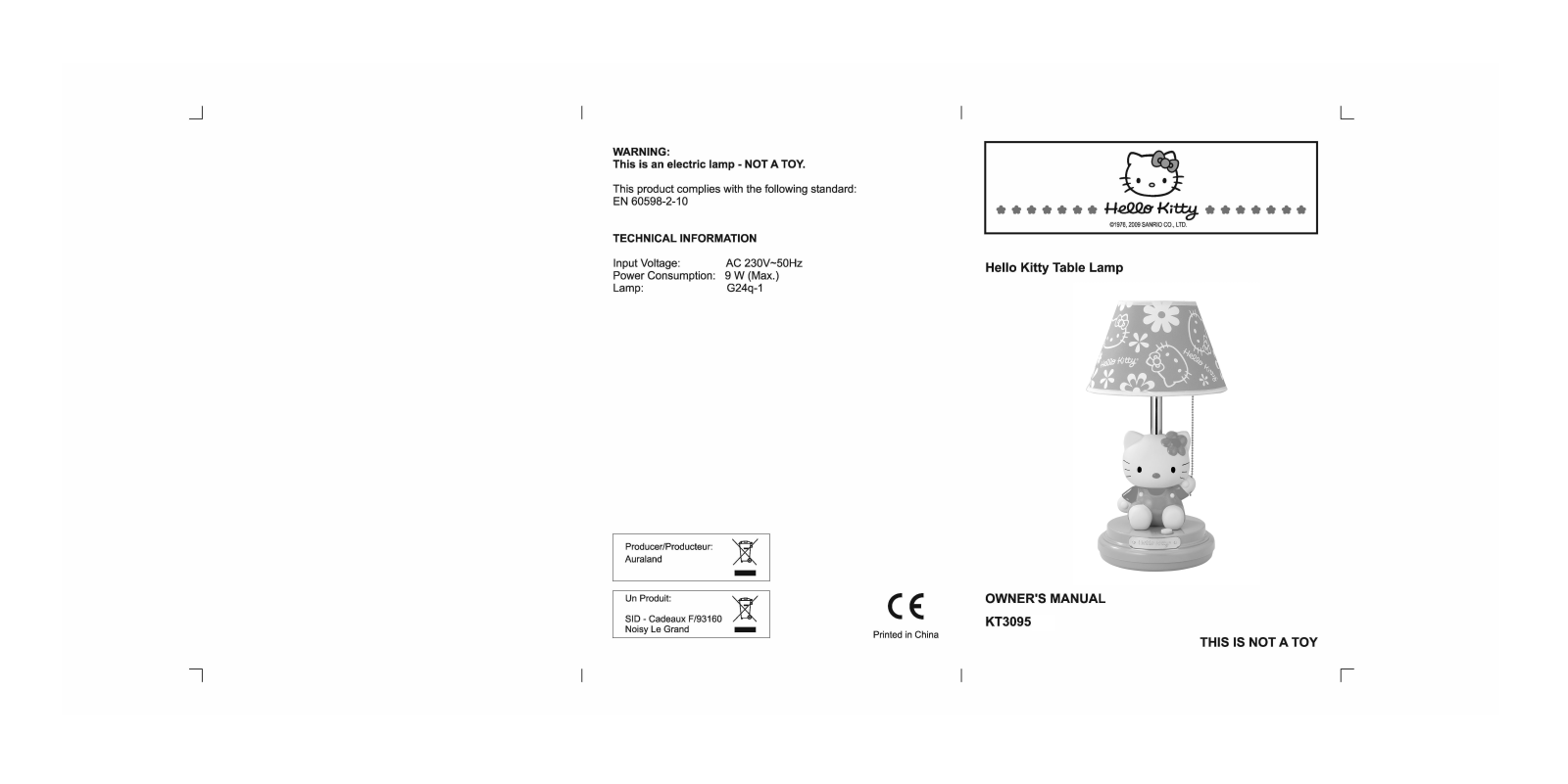 Jensen KT3095 User Manual