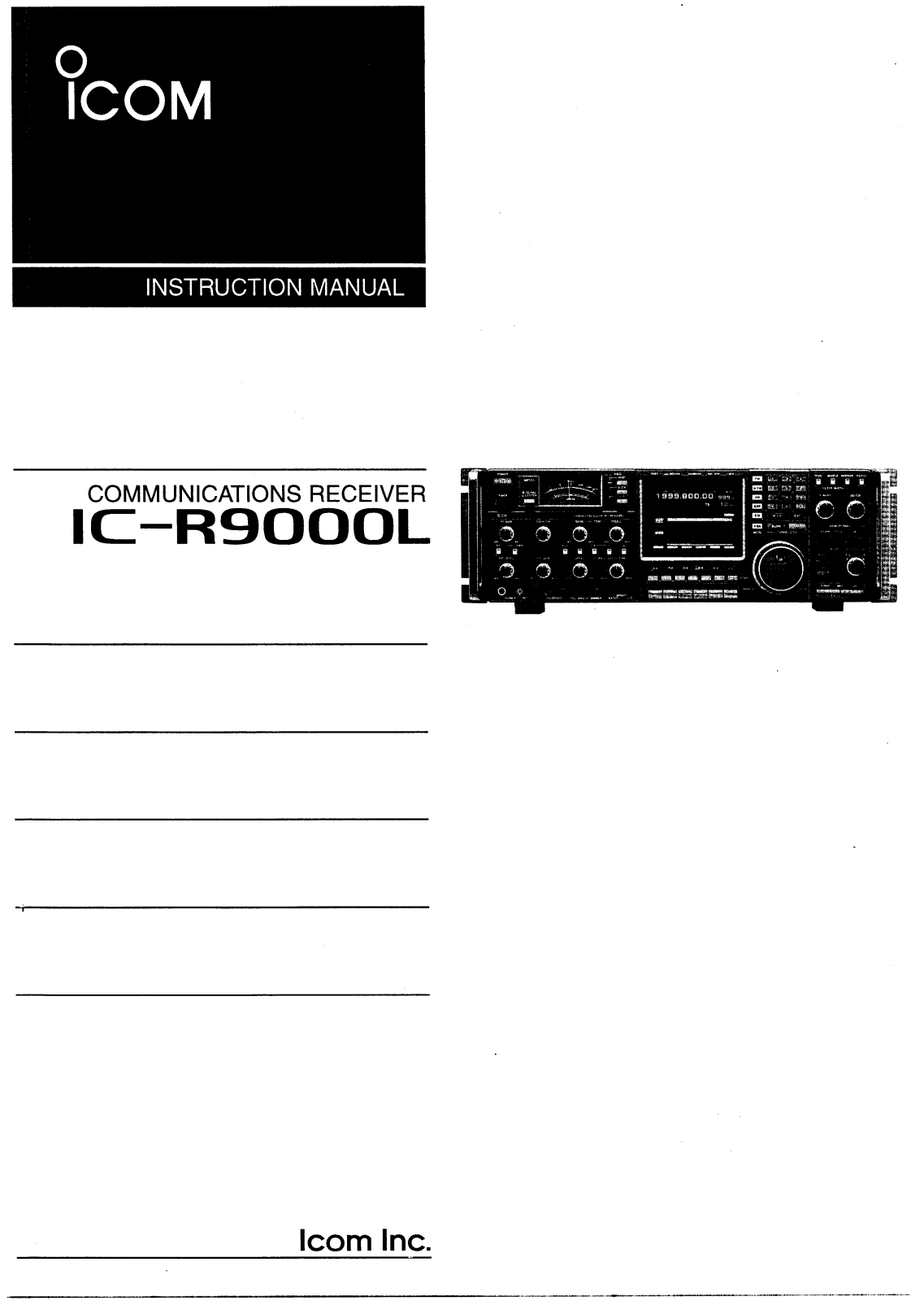 Icom IC-R9000L User Manual