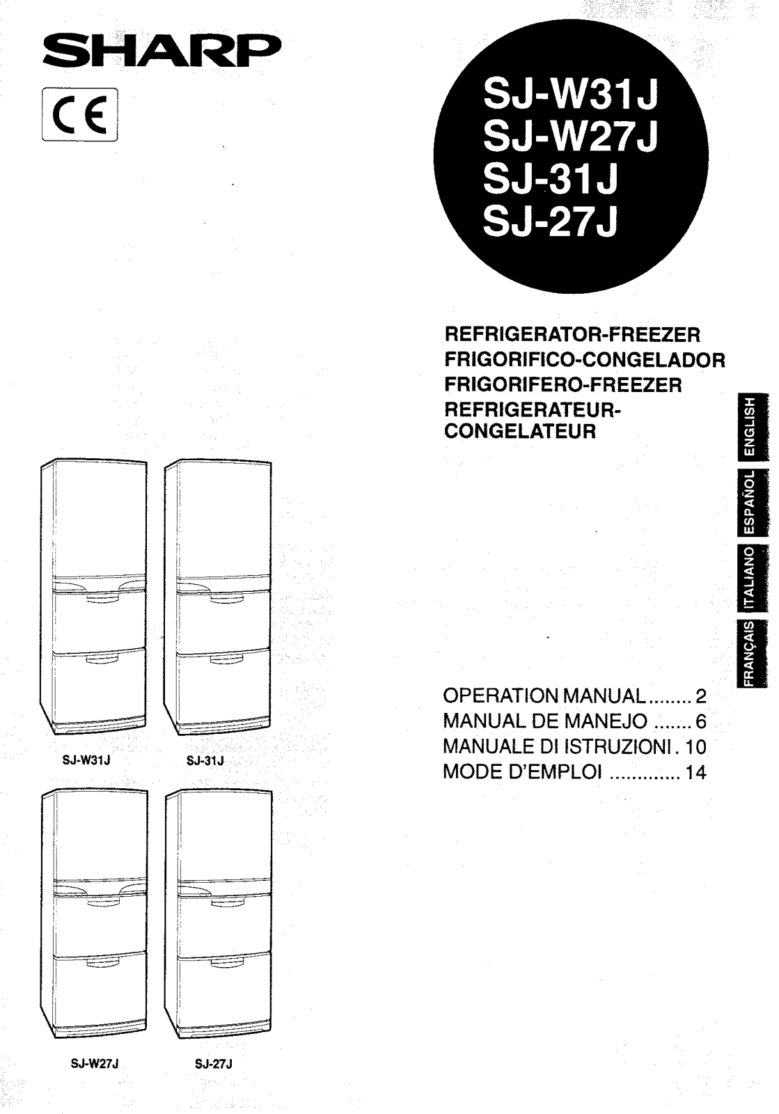 Sharp SJ-31, SJ-W31 User Manual