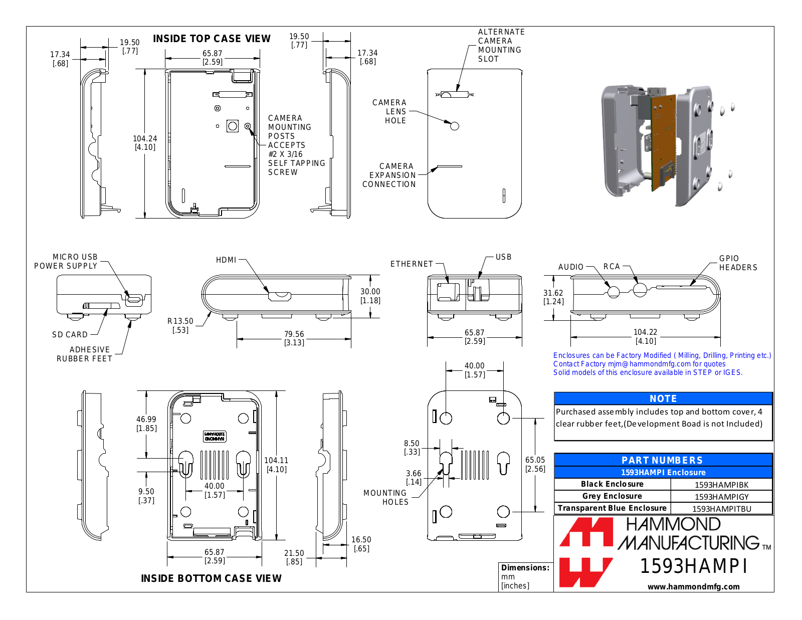 Hammond Manufacturing 1593HAMPIBK Schematic