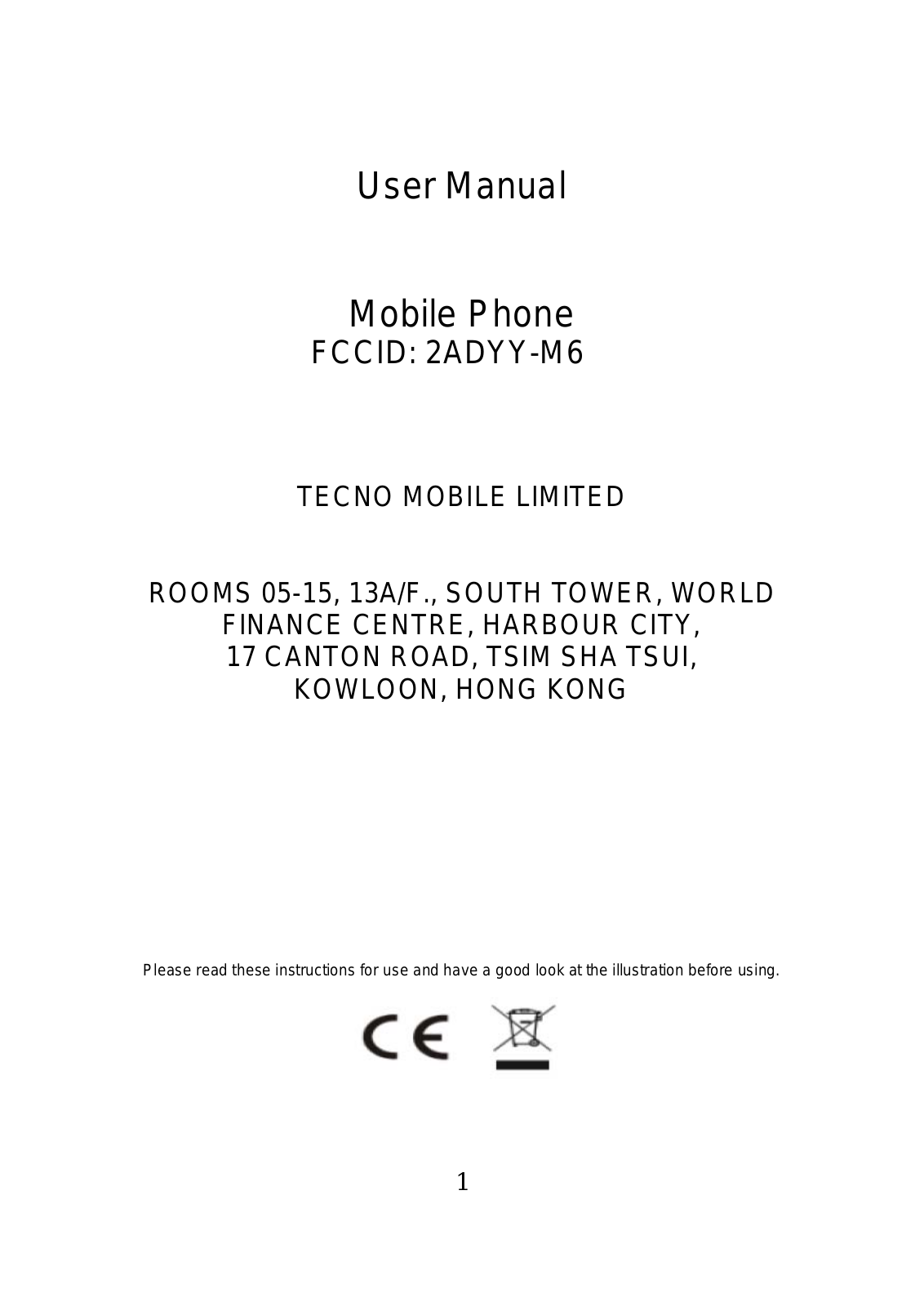 TECNO MOBILE M6 User Manual