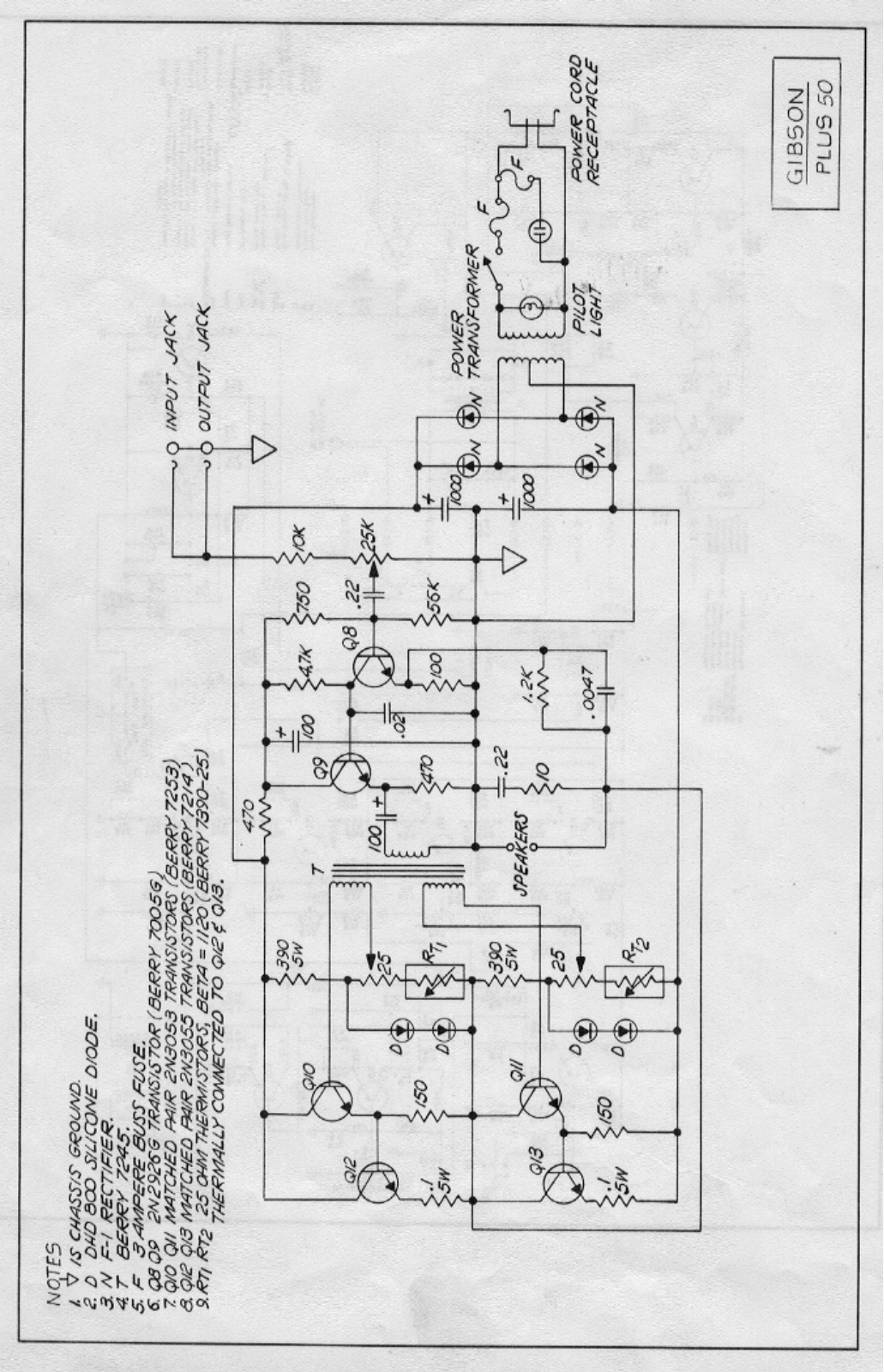 Gibson plus 50 schematic