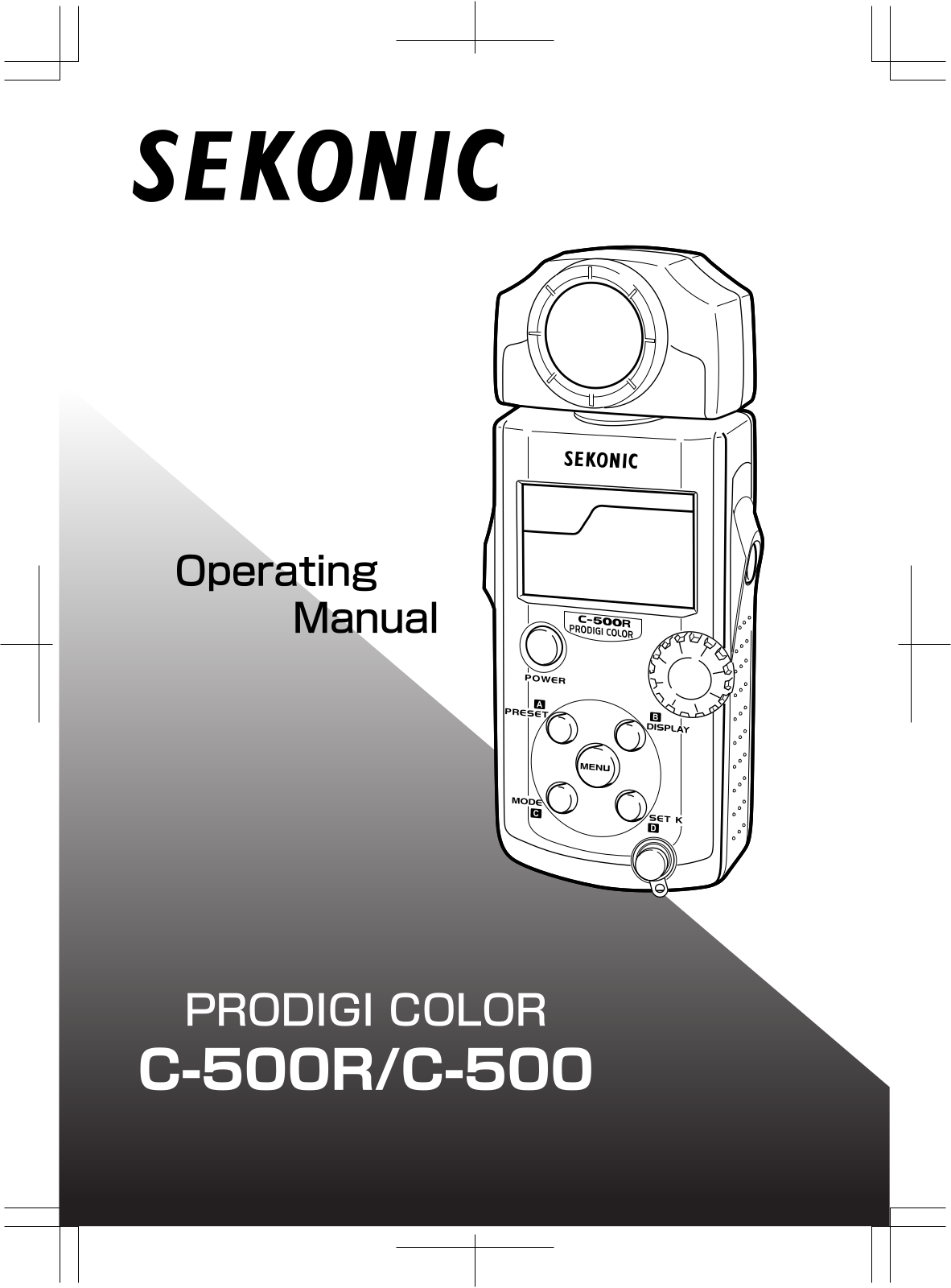 SEKONIC C-500, C-500R User Manual