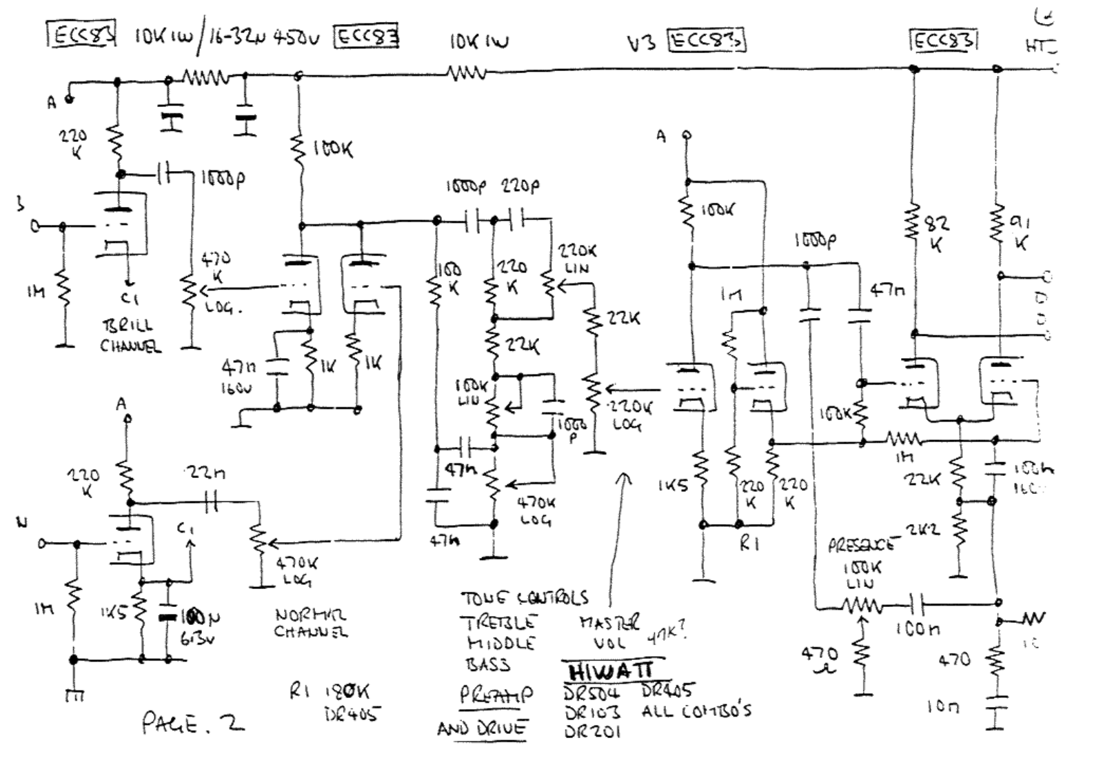 Hiwatt dr504 schematic