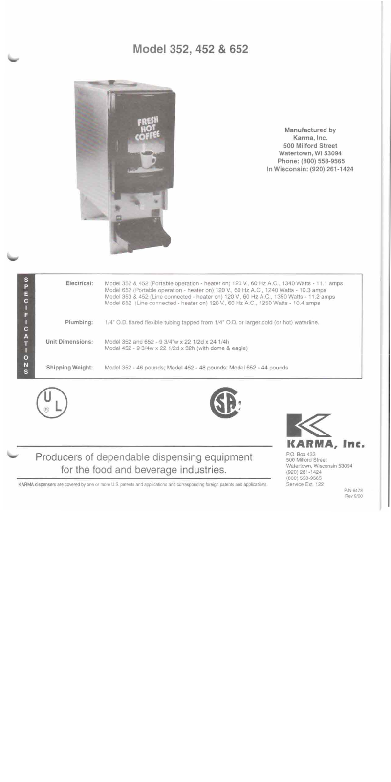 Karma 452 Installation  Manual