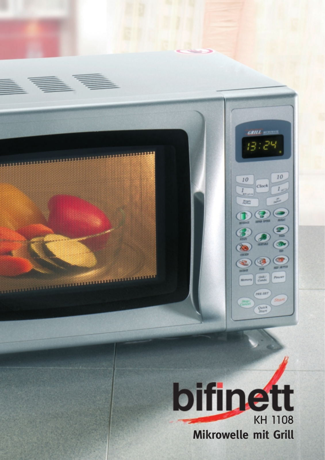 BIFINETT KH 1108 MICROWAVE OVEN WITH GRILL, KH1108 User Manual