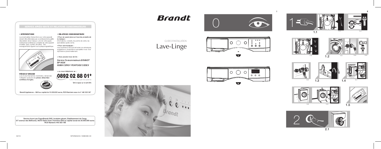 Brandt WFK1429F User Manual