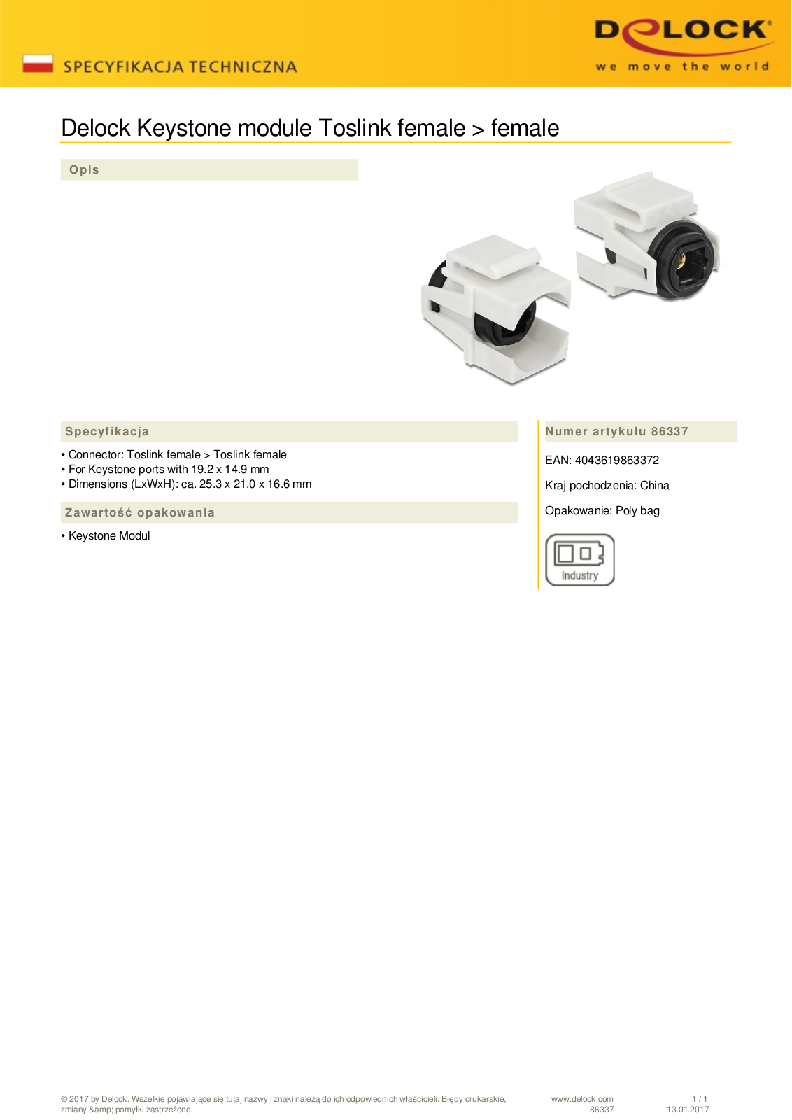 DeLOCK RJ-45 User Manual