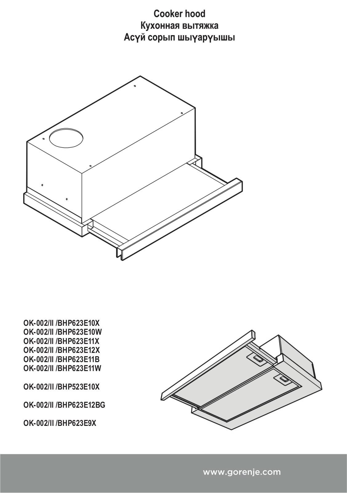 Gorenje BHP 623 E 11 B User Manual