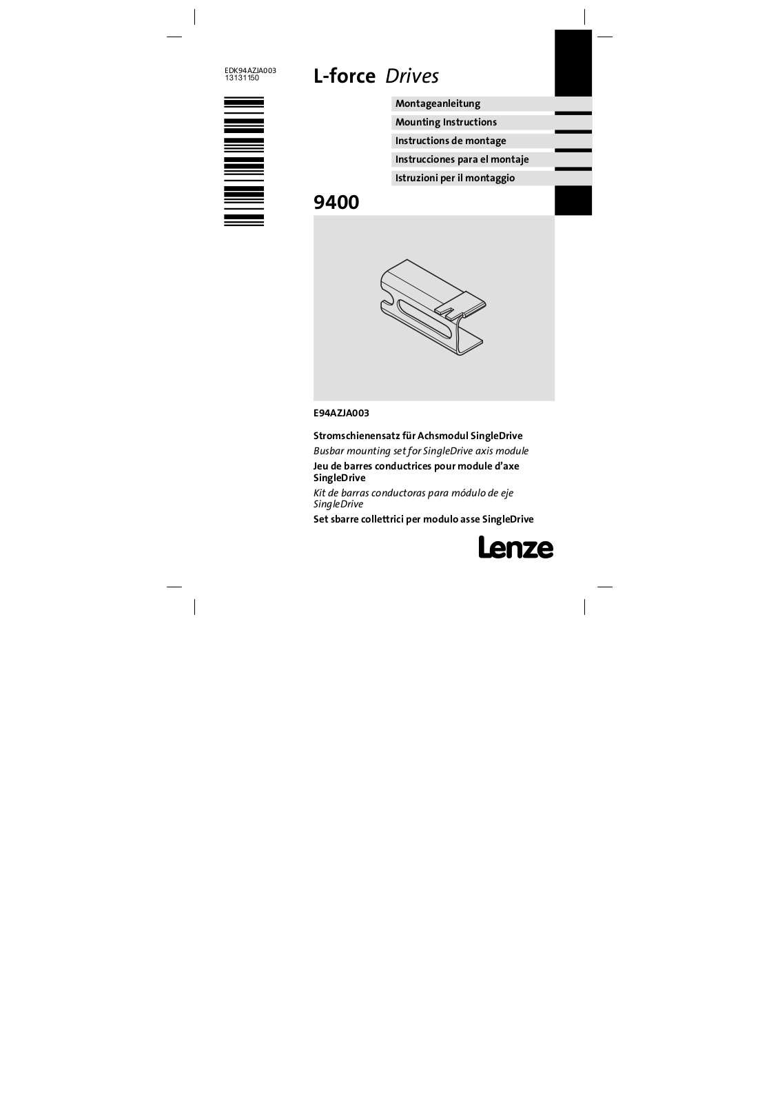 Lenze E94AZJA003 User Manual